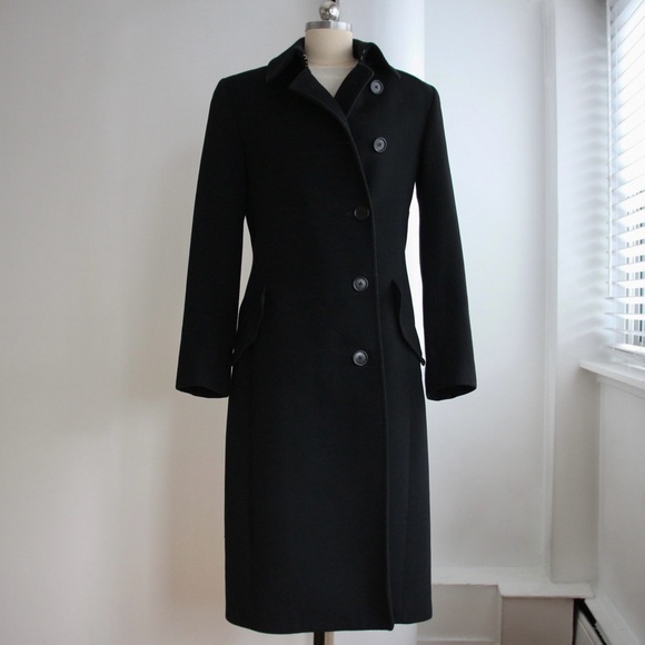 2010’s Club Monaco Black Lambswool and Cashmere Coat - Picture 3 of 6